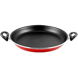 Paellera Vitrocerámica Inducción MAGEFESA 1112099 Praga paellera, Acero esmaltado vitrificado, Inducción y lavavajillas, Rojo, Diámetro 30