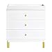 Babyletto Gelato 3-Drawer Changer Dresser with Removable Changing Tray in White and Washed Natural, Greenguard Gold Certified