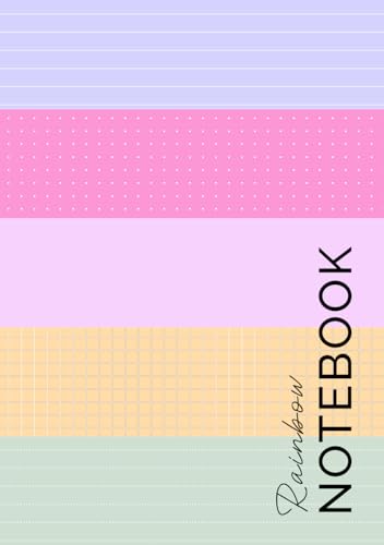 Rainbow Colored Paper Notebook "Unicorn Rainbow": Journal and Sketchbook with