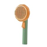 bamutech Haustierkamm Pumpkin Self Cleaning Slicker Kamm for Hundekatze Welpen Kaninchen, Pflegebürste Werkzeug sanft Entfernt Lose Verletzungshaare 2 in 1 haustierkamm (Size : Pumpkin Green)