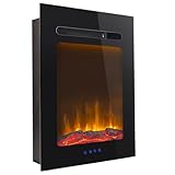 RecPro RV Fireplace | Recessed Electric Fireplace | Glass with Log View | Includes Remote (18' W)