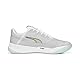 PUMA Unisex Accelerate Turbo II Handballschuhe Hallenturnschuh, White-Black-Fizzy Light-Nitro Blue, 41 EU