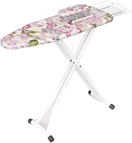 Planche à repasser stable en métal pliable de 43 pouces avec plateau en couleur B