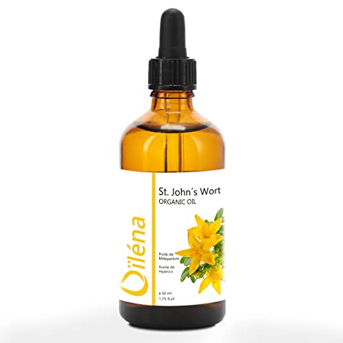 Oïléna - Aceite de Hierba de San Juan | Aceite de Oliva Macerado | Hidratante, Antiinflamatorio | Para Pieles Delicadas y Secas | Cuidado Facial/Corporal | Anti-Cicatrices, 50ml