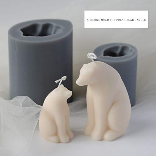 TBoxBo 3D-Eisbär-Silikon-Kerzenform, Weihnachtsdekoration, Duftkerze, Gipsform, Simulation, Tier, Duftkerze, DIY… – Bild 4