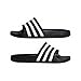 adidas unisex adult Adilette Aqua Slide Sandal, Black/White/Black, 11 Women Men US