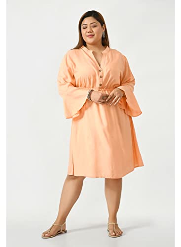 MAAHI peach rayon dress – image 6