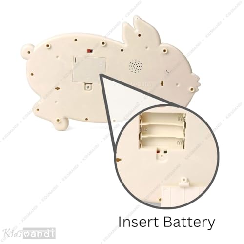 Image of Kids Mandi Rabbit Musical Piano Toy for Babies | 3 Modes Animal Sounds, Flashing Lights & Music | Early Learning Baby Toy for 6+ Months (White)