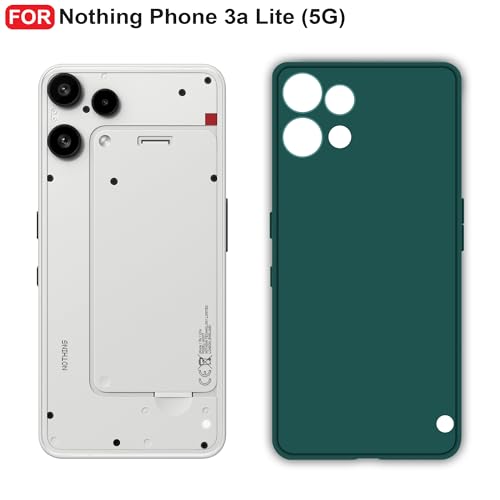Image of CEDO Back Cover for Nothing Phone 3a Lite (5G) | Camera Bump Protection & Inner Velvet Fabric Lining | Ultra Slim Matte Soft Rubberised Case Cover (Green)