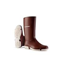 DUNLOP Sport Burgundy/White Wellington Boots - Rain Boots for Women, Men, Boys and Girls, Size 40