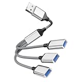 Répartiteur de ports USB : grâce à sa conception multiport polyvalente, ce hub USB est un outil multifonctionnel, offrant un adaptateur USB mâle vers USB femelle