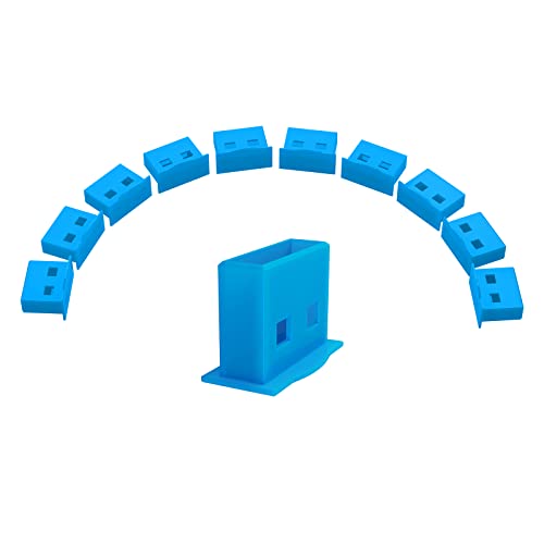 10-Pack Blue USB Type-A Dust Plugs-USB Port Protector Covers for USB A Female Ports,Dustproof Cap Protectors for USB Ports,Computer,Laptop,TV,Router,All USB A Devices