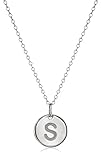 14k White Gold Initial Pendant Necklace