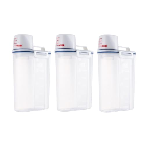 OLiWia Dispensador de cubos de almacenamiento de alimentos de gran capacidad que ahorra espacio, contenedor de almacenamiento de arroz transparente para cocina, tarro de almacenamiento portátil