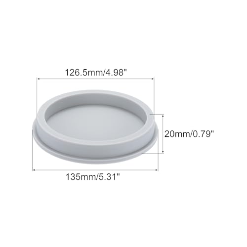 Image of MECCANIXITY High Temp Silicone Plug Mount Dia 126.5mm /4.98 Inch T Shaped Rubber Stopper Hole Plugs for Powder Coating Plating Waterproof Sealing Plugs Grey Pack of 1(OD 135mm /5.31 Inch)