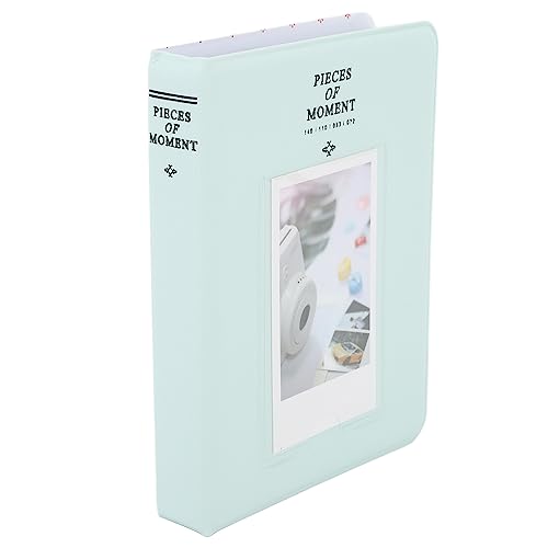 Ycauty Mini álbum de Fotos de Piel Sintética de 3 Pulgadas, 64 Bolsillos de Alta Transparencia para Mini 12 11 9, Bolsillo con Cubierta Personalizada para Graduaciones, Viajes, Navidad y Más (Verde)