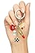 MyfavoriteK Red Lipstick Chic Keychain for Women Stylish Fashion Purse Charm with Love Heart Lips & Bag Pendant Key Ring (Makeup)