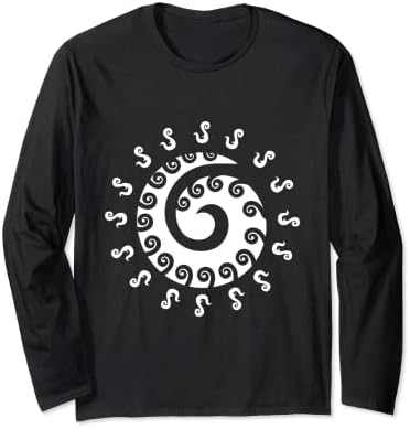 Polynesia Maori Tattoo Koru Sprial Peace Luck New Zealand Long Sleeve T-Shirt
