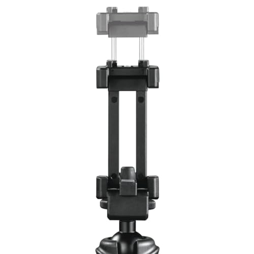 Hama Handy Stativ mit Handyhalterung (Ministativ h&ouml;henverstellbar max. 80 cm, min 22 cm, 2in1 Kamerastativ und Stativ f&uuml;r Smartphone, leichtes Reisestativ aus Aluminium mit Kugelkopf und Fernausl&ouml;ser)