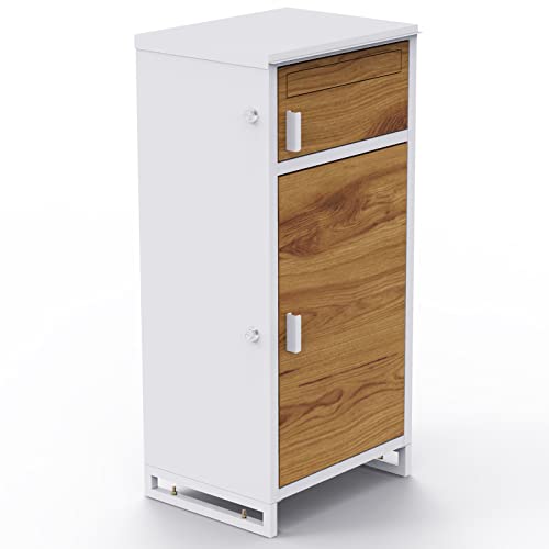 Venergie 宅配ボックス 置き配ボックス 郵便ポスト ポスト 受け取りボックス 大容量 完成品 組立て不要 両開扉 郵便受け一体型 鍵付き 防水 サビ防止 屋外 印鑑収納 個人宅 玄関 戸建て用 1枚目