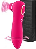 Masajeador Vibradorador mujer juguetes eróticos succionador Clítoris Femenino Vibradorador Clitoris eléctrico portátil de silicona suave con modo de carga magnética USB 6 * 10 (rojo+137.99MM)