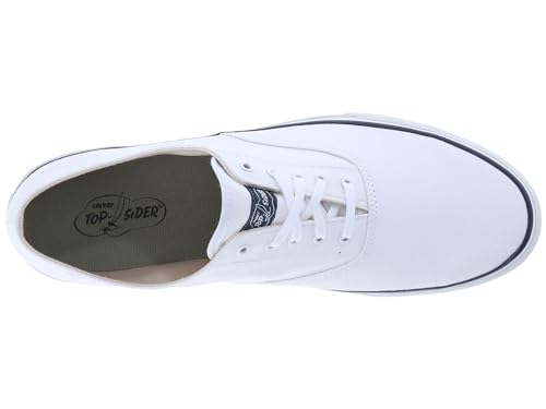 Image of Sperry CVO Canvas - Sneakers for Men - Non-Marking Rubber Outsole - Soft Canvas Upper - Textile Lining White 9 M (D)