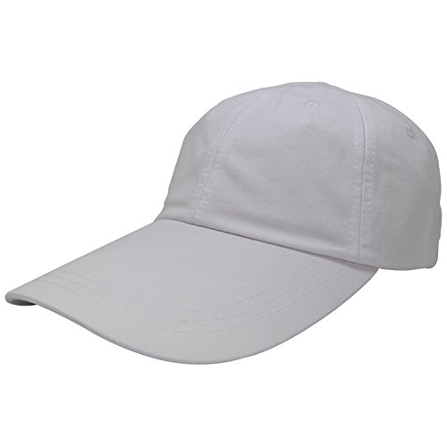 Sunbuster Extra Long Bill 100% Washed Cotton Cap with Leather Adjustable Strap