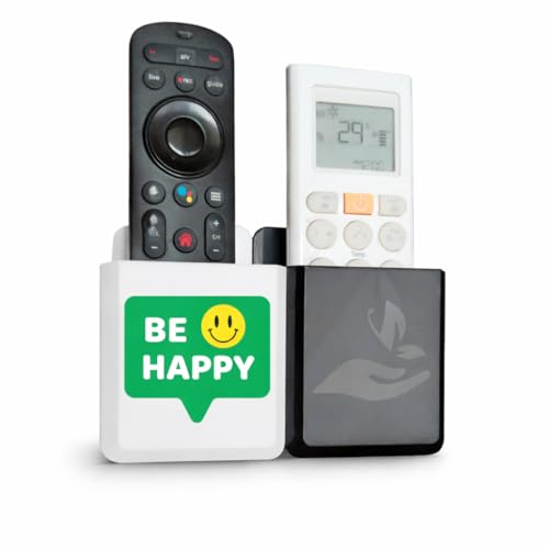Image of Rainbow Dots Dual Color Remote Holder for Wall - | Universal AC, TV, DTH,Fire TV Stick Remote Organizer | No Drill 3M Mount | ABS Plastic | Made in India (Be Happy)