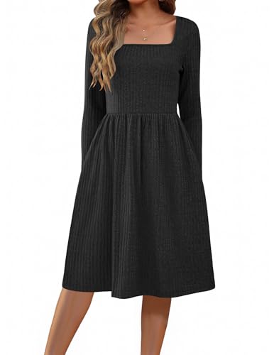 Zeagoo Womens Long Sleeve Sweater Dress Fall...