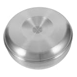 OUNONA Rostfreie Stahlreisschale für Gericht Salatschüssel Servierschale Rührschüssel aus Metall doppellagige Metallschüssel Futternapf große Metallschüssel Rostfreier Stahl Silber