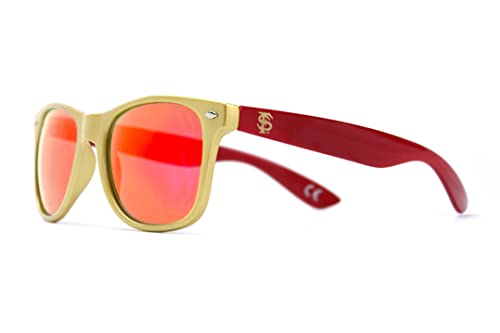 NCAA Gold Front, Garnet Temple, Garnet Lenses - Florida State Sunglasses, FSU-4