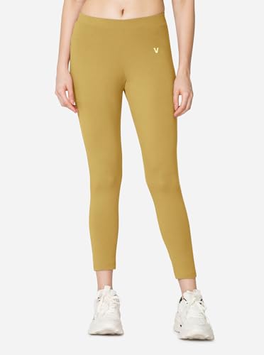 Image of VSTAR PL02 Women Ankle Length Stretchable Slim Fit Leggings with Secured Side Pocket | Moisture-Wicking | Soft Waistband & Cotton-Elastane Fabric