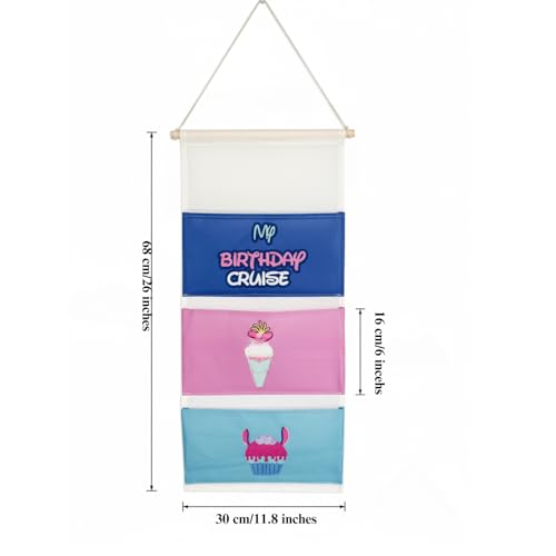 chitala 2025 Cruise Essential Fish Extender Gift Hanger 2,3 4 Pockets Gift Exchange FE Holders Hanging Shelves DCL (Colorful) by chitala - Used condition - Image 2