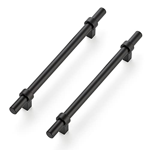 Image of Ravinte 20 Pack 8-13 /16 Inch Cabinet Pulls Matte Black Kitchen Cabinet Hardware Cupboard Handles with Square Base 8-13 /16 inch Length,6.3 inch Hole Center