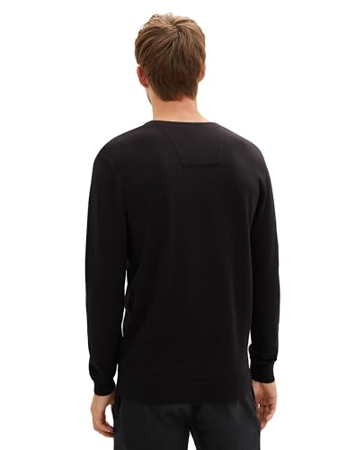 TOM TAILOR Herren Basic Strickpullover mit V-Ausschnitt – Ansicht 4