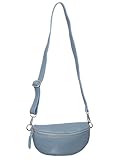Zwillingsherz Bauchtasche mit Reißverschluss aus 100% Echtleder - Hochwertige Handtasche zum Umhängen für Damen Frauen Mädchen – Crossbag klein und elegant - Schultertasche Bauchtasche Minibag - jbl
