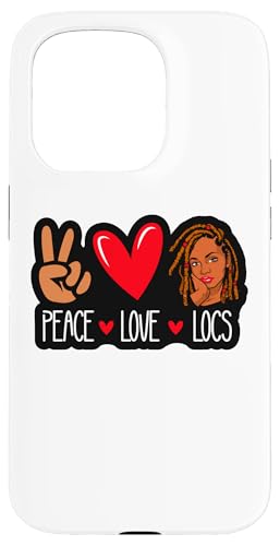 Peace Love Locs Funny Dreadlocks Dreads Loc Dread レディース スマホケース iPhone 15 Pro 用