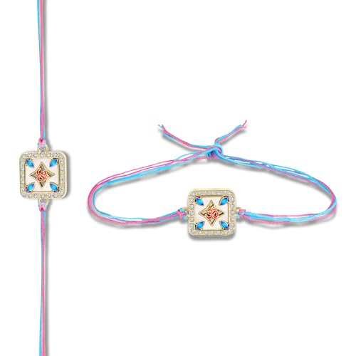 Image of Mahi Crystals Studied Divine Om Rakhi for Brother with Gold Plating (RA1100865G)