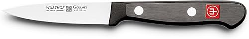WÜSTHOF Cuchillo de pelar de punta de lanza de 3 pulgadas gourmet Cuchillo de pelar de punta de lanza alemana de 3 pulgadas Cuchillo de corte