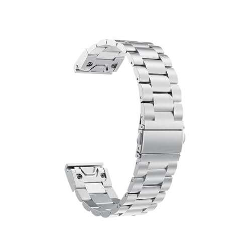 20 22 26MM QuickFit�X�e�����X�|�����x���g�ɓK������Garmin Fenix 5 5X 5S 6X 6S 6 3HR/Fenix 7 7x 7s 945 955(Sliver,22mm Fenix7 6 5 935)