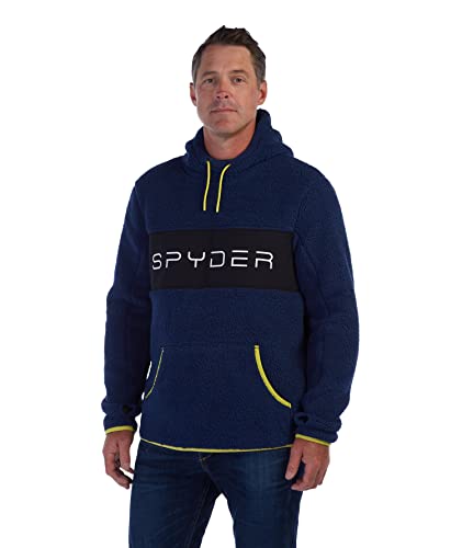 Spyder Men's Vista Hoodie Fleece Jacket, Abyss, Small at Amazon