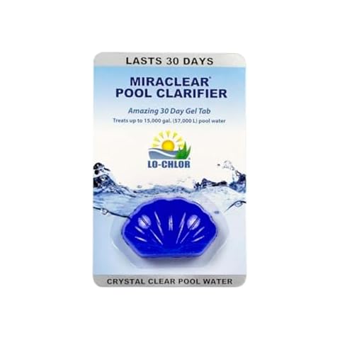Lo-Chlor Miraclear Pool Clarifier for Swimming Pool - Crystal Clear Water Made Easy, Super Concentrated Gel Tab Keeps Pool Clear for 30 Days, Works with Inground and Above Ground Pools (1.4 Oz) Cover