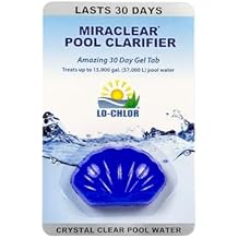Lo-Chlor Miraclear Pool Clarifier Gel Tab for Swimming Pool, Improves Filter Efficiency, Reduces Chlorine Usage, 30 Day Clarifier for Inground and Above Ground Swimming Pools, 1.4 oz