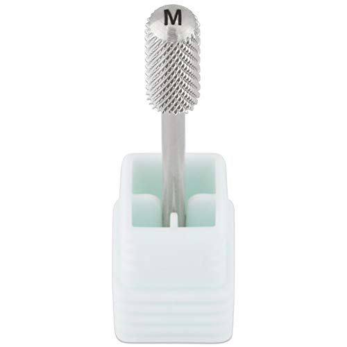 Pana Professional 3/32" Shank Size - Smooth Top Small Barrel Silver Carbide Bit Medium Grit - Nail Drill Bit For Dremel Machine #TOP6