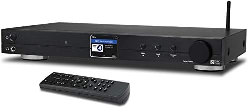 Ocean Digital WiFi Internet Radio Tuner (430 mm) WR10 DAB+/DAB/FM/Ethernet Bluetooth Receiver 2.4" TFT Colour Display with Digital Output to Connect Hi-Fi System - Black