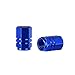 EBOOT 8 Pcs Blue Tire Stem Valve Caps Wheel Valve Covers Universal Car Dustproof Aluminum Tire Caps Hexagon Shape for Cars Truck Motorcycle SUV Bike