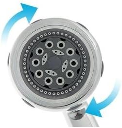 Evolve Macaw Water-Saving Handheld Showerhead with 4" Spray Head, 5 Spray Patterns and 59" Metal Hose