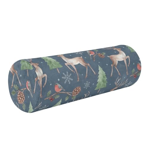 FRODOTGV Almohada cervical de espuma viscoelástica para el cuello con funda extraíble para espalda, piernas, alivio cervical para abrazar el sueño