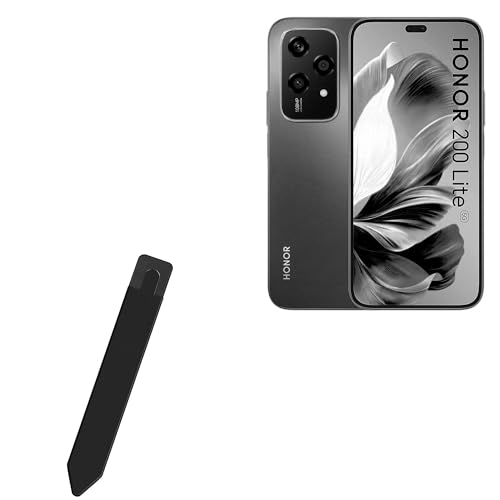 BoxWave Stylus Pouch Compatible with Honor 200 Lite - Stylus PortaPouch, Pen Stylii Holder Carrier Portable Self-Adhesive - Jet Black