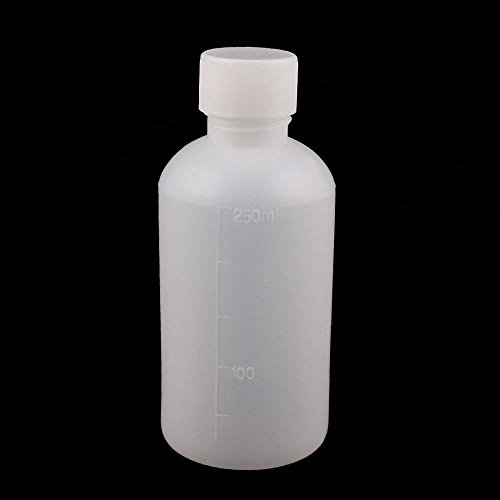 Gdgy 8Pcs 250Ml, 8.5Oz Pe Plastic Empty Small Mouth Graduated Lab Chemical Container Reagent Bottle Sample Sealing Liquid Medicine Bottle (8Pcs 250Ml, 8.45) #TOP1